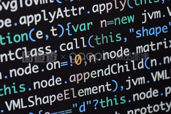 真實的java腳本代碼開發屏幕。編程工作流